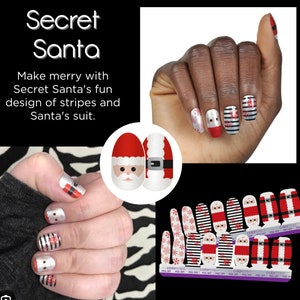Color Street Nails, Color Street Strips, Press on Nails, Real Polish Strips, Nail Polish Strips, Secret Santa, Christmas nails