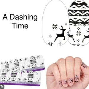 Color Street Nails, Color Street Strips, Press on Nails, Real Polish Strips, Nail Polish Strips, A Dashing Time, Reindeer Nails