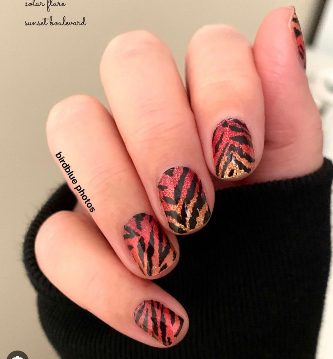 Color Street Nails, Color Street Strips, A Roaring Time, Press on Nails