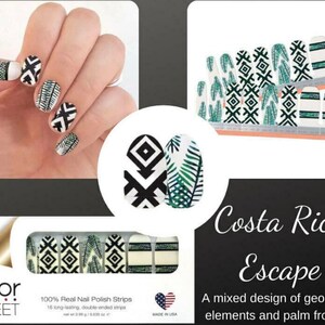 Color Street Nails, Color Street Strips, Press on Nails, Real Polish Strips, Nail Polish Strips, Costa Rica Escape