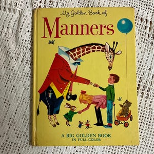 Vintage Golden Book of Manners: 1966 Children&#39;s Book, Richard Scarry