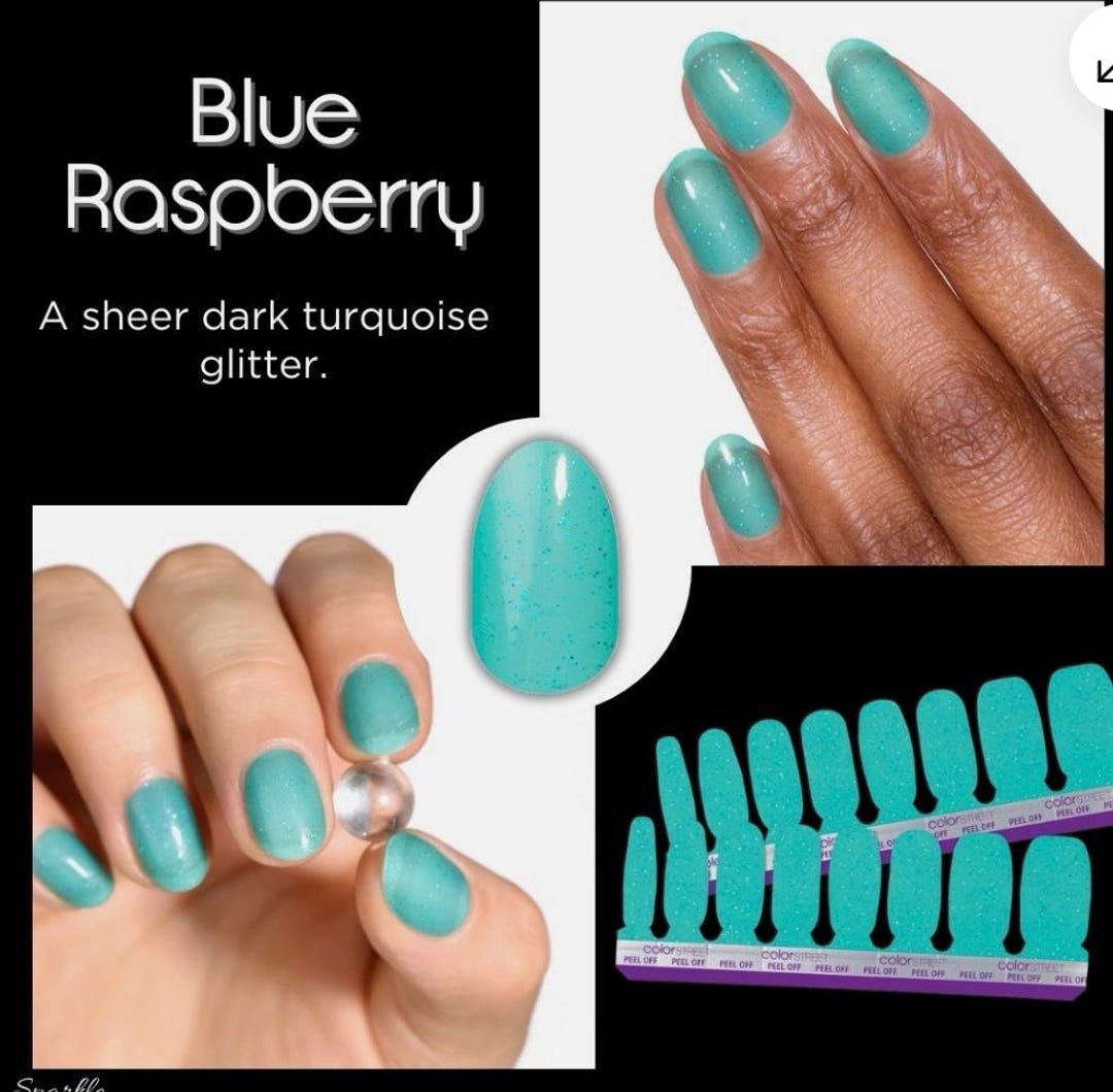 Color Street Nails, Blue Raspberry - Etsy