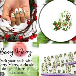 Color Street Nails, Color Street Strips, Press on Nails, Real Polish Strips, Nail Polish Strips, Berry Merry, Christmas Nails