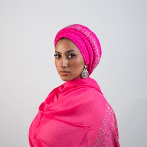 Chemo Cap Turban, African embellished headwrap, holiday gift beanies, Modern Turban for Women, Hijab Turban, cancer headwear