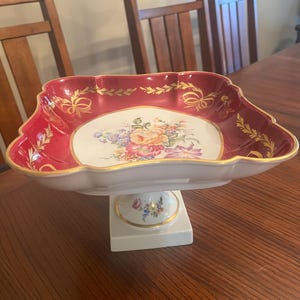 Antique Limoge Pedestal Compote Dish