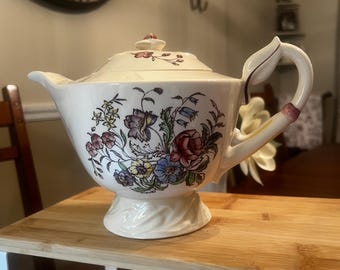 Vintage May Flower Teapot by Vernon Kilns