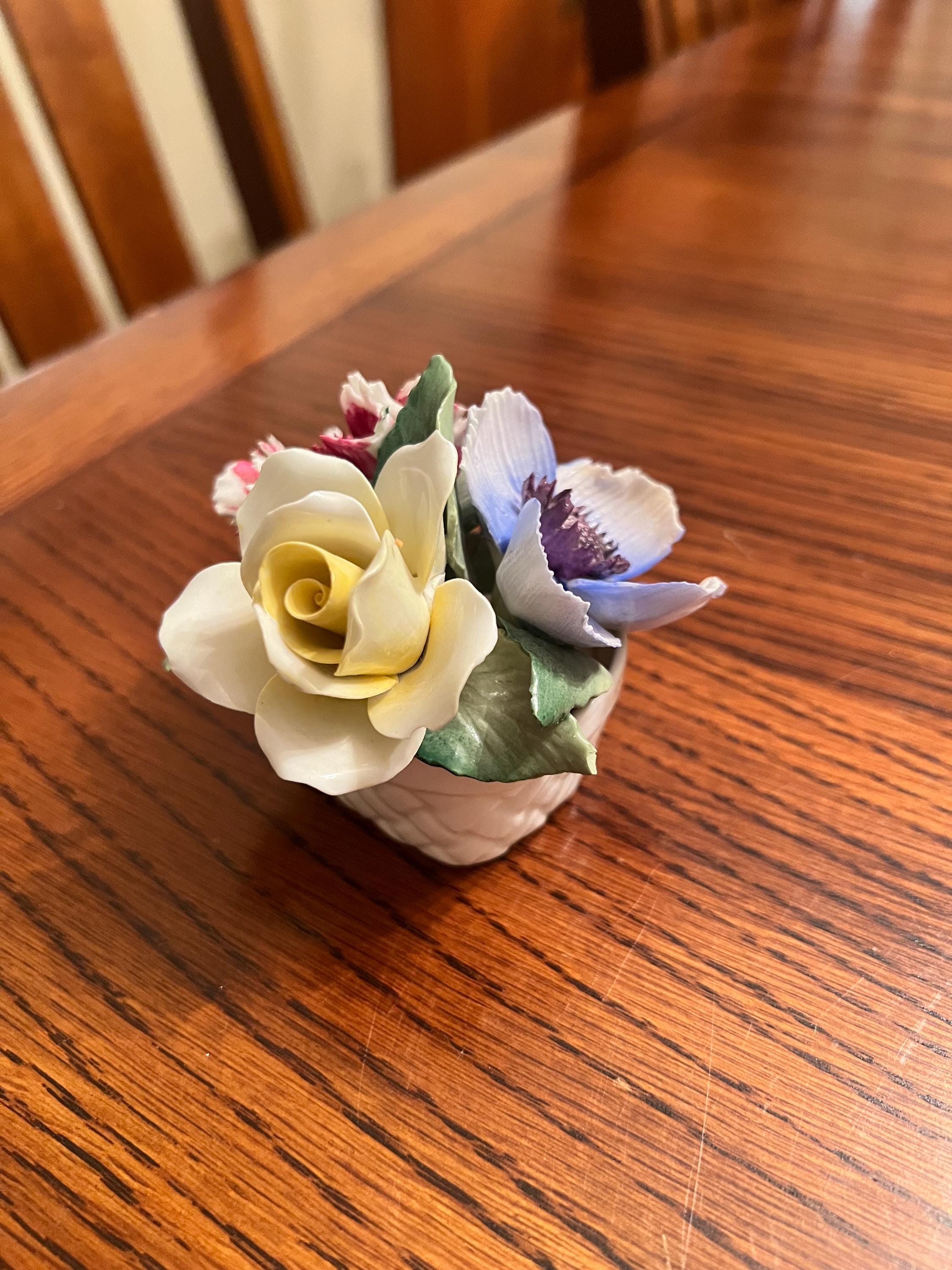 Vintage Crown Staffordshire England Basket of Flowers - Etsy