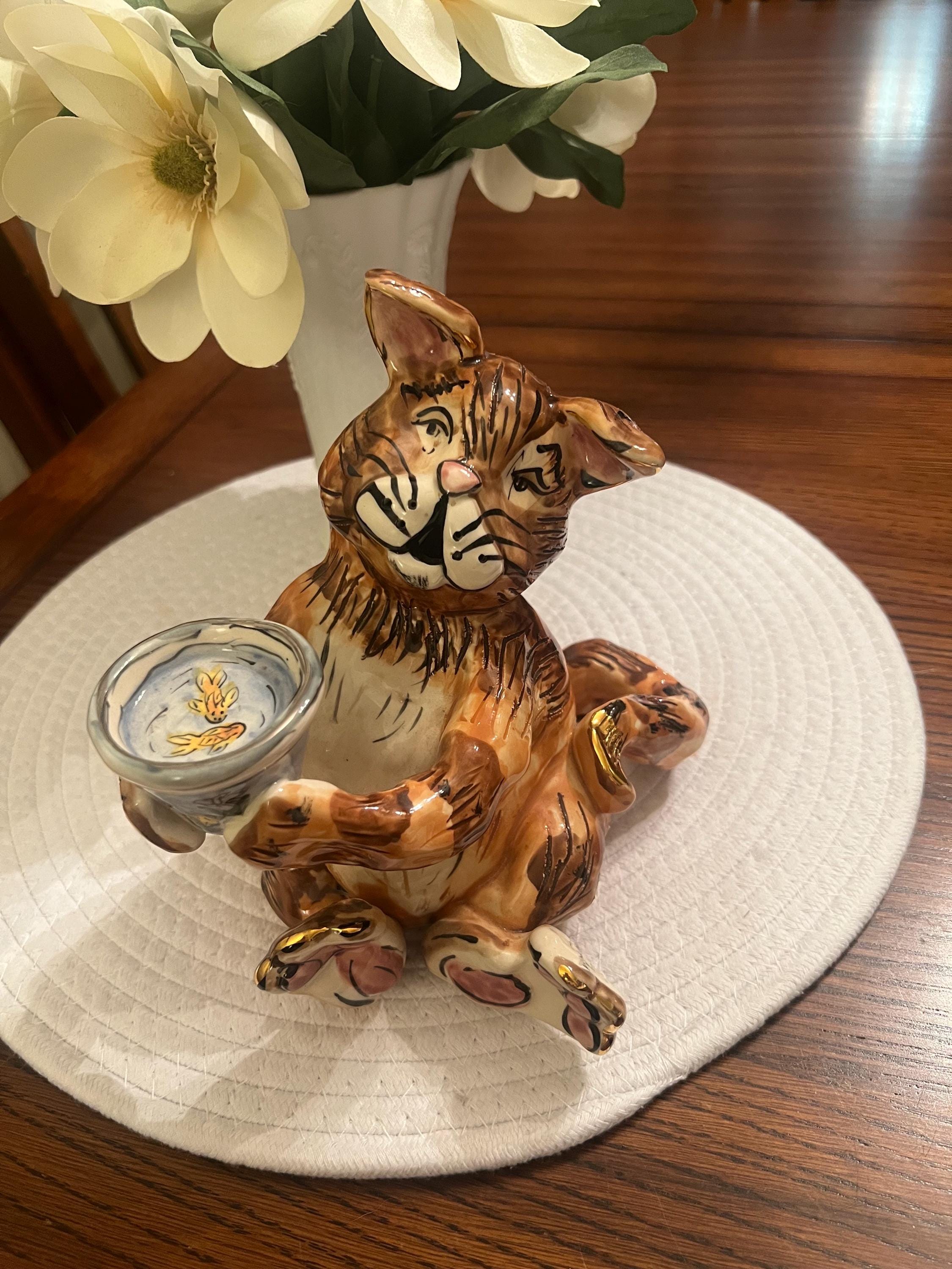 Ceramic Cat Fishbowl - Etsy