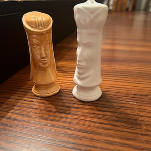 Vintage King and Queen Chess Piece Salt and Pepper Shakers