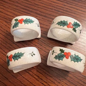 Vintage Mikasa Holiday Napkin Rings