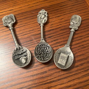 Vintage Franklin Mint Pewter Collectable Spoon Set