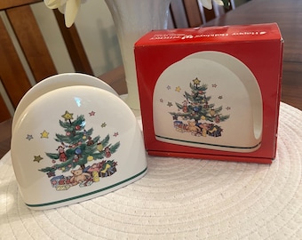 Vintage Nikko Christmas Napkin Holder