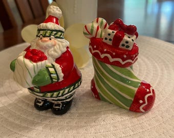Fitz and Floyd Stocking Stuffers Salt and Pepper Shakers