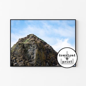 Haystack Rock, Cannon Beach, Oregon Coast Photography - Instant Digital Download Photography Print - Pacific Northwest Wall Art Prints