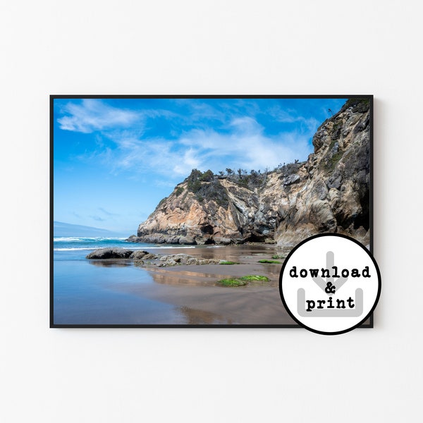 Cannon Beach, Hug Point, Oregon Coast Photography - Instant Digital Download Photography Print - Pacific Northwest Wall Art Prints