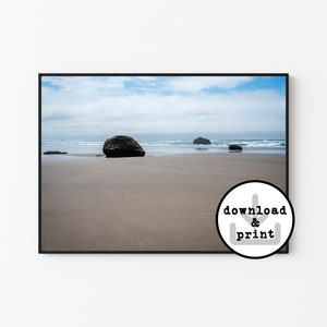Cannon Beach, Hug Point, Oregon Coast Photography - Instant Digital Download Photography Print - Pacific Northwest Wall Art Prints