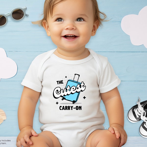 THE CUTEST CARRYON - Bodysuit Baby Gift Family Vacation Carry-on Travel Theme Baby Shower First Trip Little Traveler Pregnancy Announcement