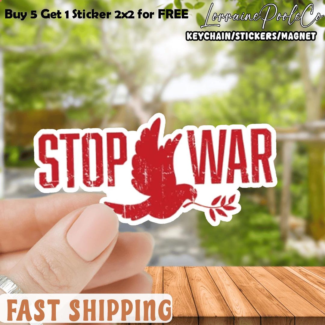 Simple War Sticker Stop War Sticker/car Magnet, Anti-war Political Decal, Peace Graphic ...