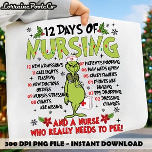 Retro Christmas Nurse PNG, Coquette Christmas Nursing PNG, Green Mean Guy Nurse PNG, Holiday Gift for Nurse Shirt Design, Funny Nurse Png