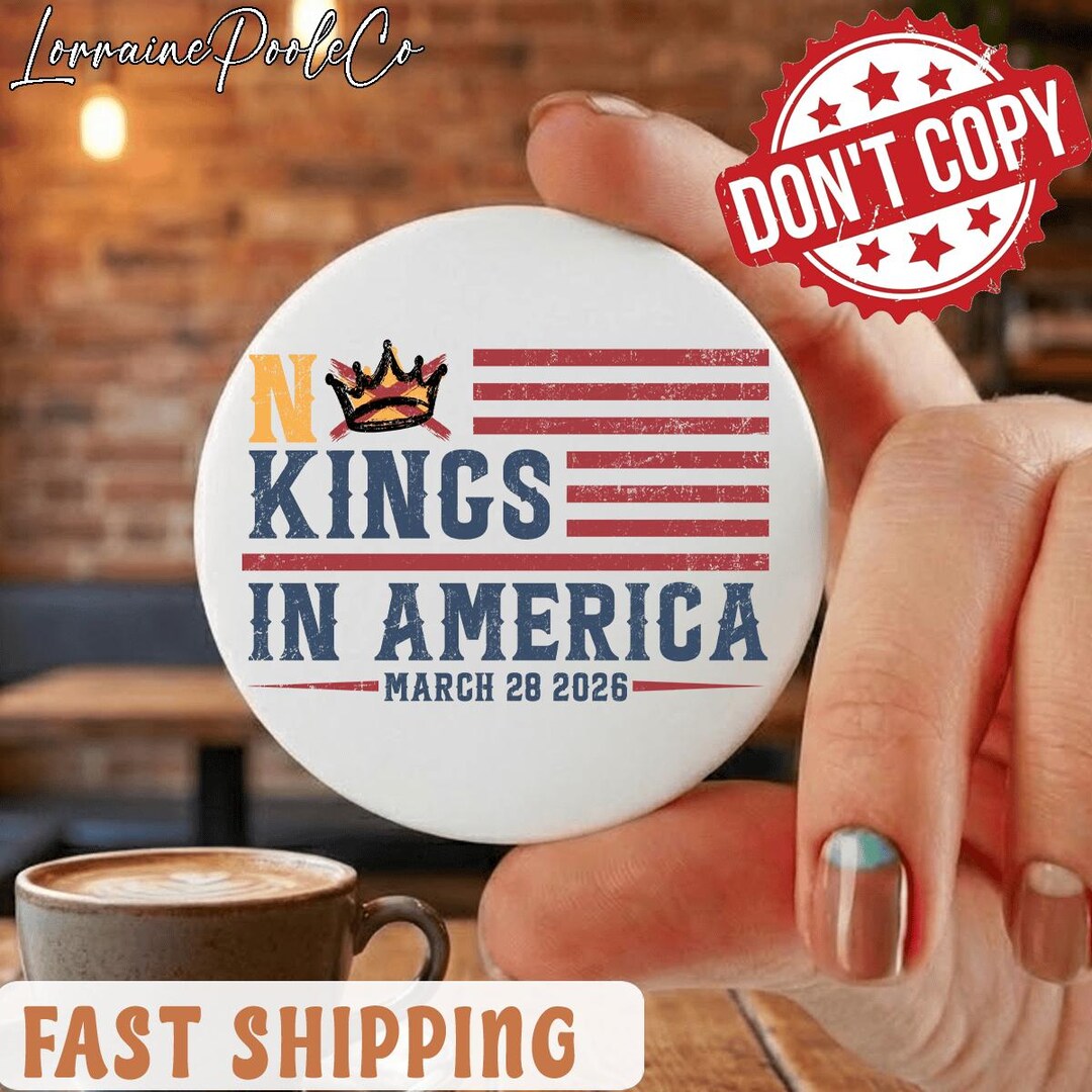 Buttons Protest Rally No Kings Pin Buttons, No Kings Protest Rally Button, Political Gifts ...