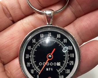 Vintage 69 Chevrolet Camaro 145 MPH Speedometer  1.2" Diameter Keychain 1st Gen Chevy Camaro