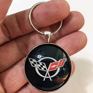vintage Corvette C5 enjoliveur de roue de 1,2" de diamètre porte-clés Chevrolet 1997-2004