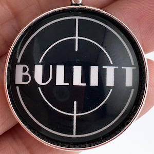 3,2 cm großer Bullitt mustang Logo Emblem Schlüsselanhänger •