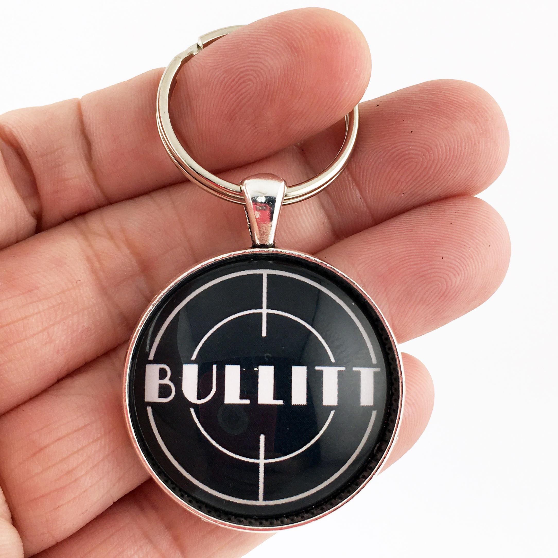 Bullitt Mustang Logo Emblem Sign 1.2" Diameter Keychain