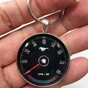 Vintage 1960's 1970's Ford Mustang 80 MPH Speedometer Gauge 1.2" Diameter Keychain