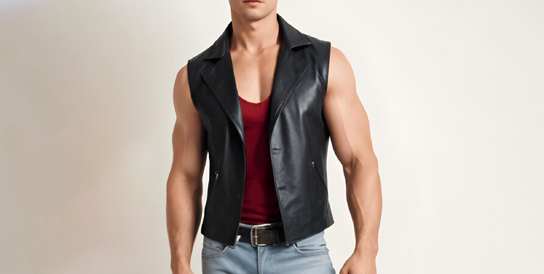 Genuine Sheep Leather Vest - Black Leather Vest - Biker Vest - Bar Vest - Gift for Men - Etsy Genuine Sheep Leather Vest - Black Leather Vest - Biker Vest - Bar Vest - Gift for Men - Etsy