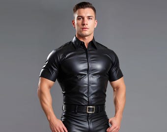 Camicia da uomo in vera pelle di pecora - su misura