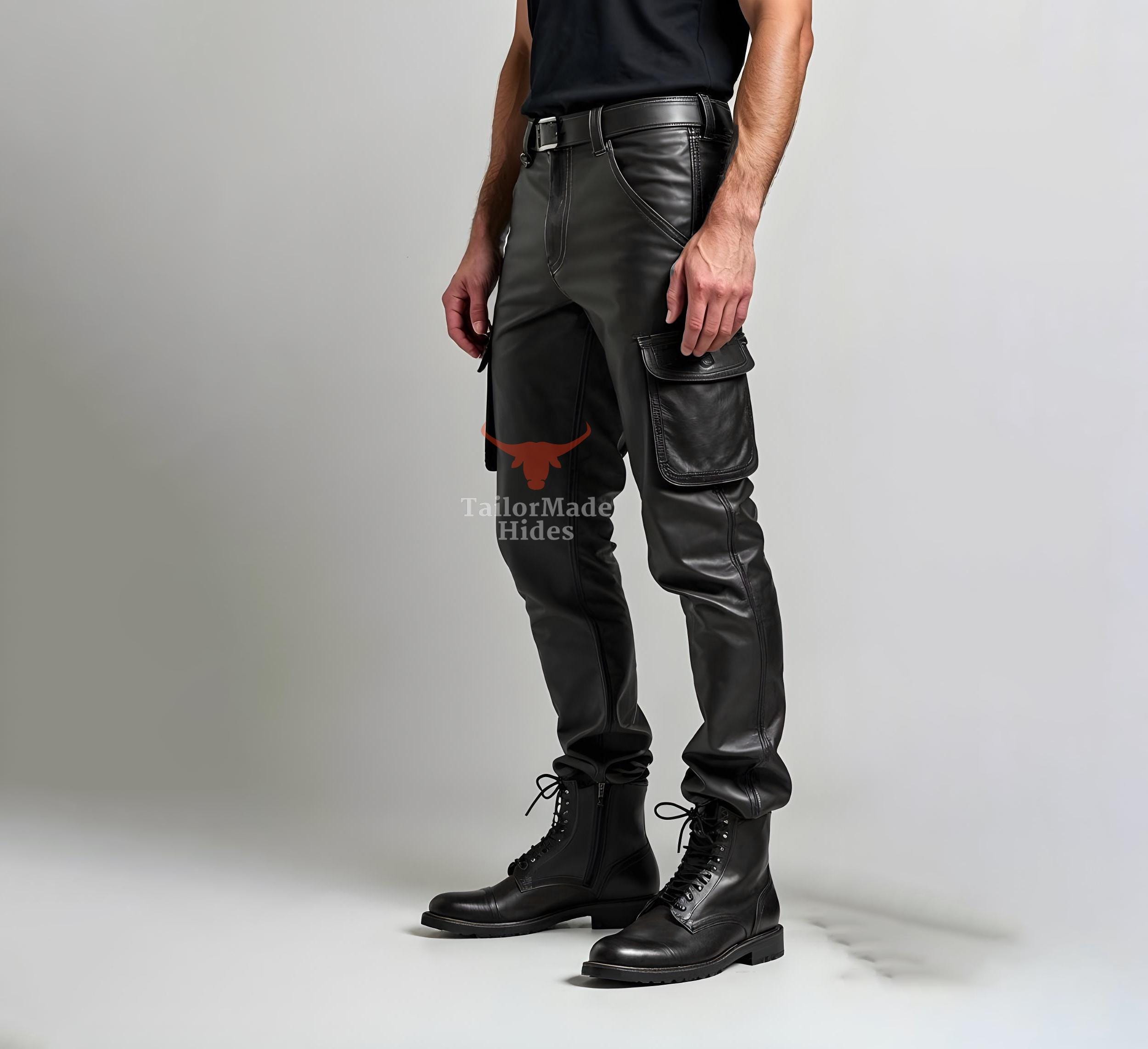 UNIVERSAL PRODUCTS SHEEP LEATHER ONE TUCK EASY CARGO PANTS