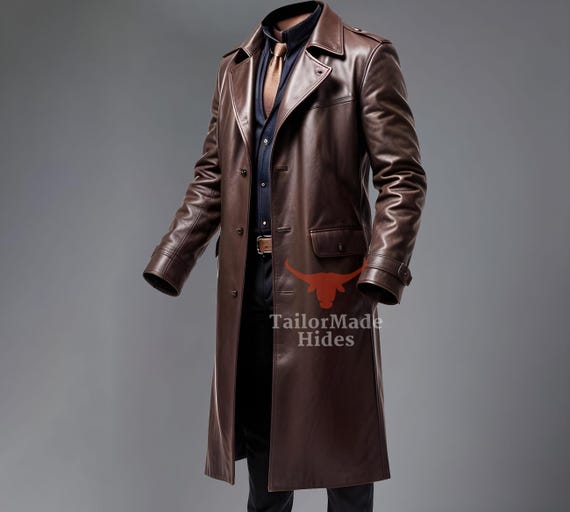 Ledermantel Herren Halb Lederjacke Herren Biker-Lederjacke Für