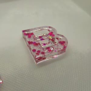 Custom Initial Clear Glitter Resin Keyrings | Custom Personalised Keyrings | Gifts for Her | Handmade Gifts | Christmas Gift | Birthday Gift