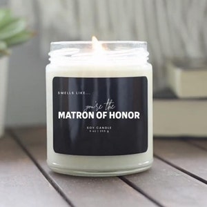 Funny Matron of Honor Candle, Engagement Announcement, Bridal Party Proposal, Maid of Honor Gift, Bridesmaid Gifts, I do, Engagement Present