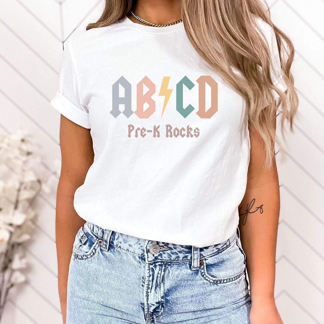 Pre-k Rocks T-shirt, ABCD Shirt, First Day of School Shirt, Pre-k ...