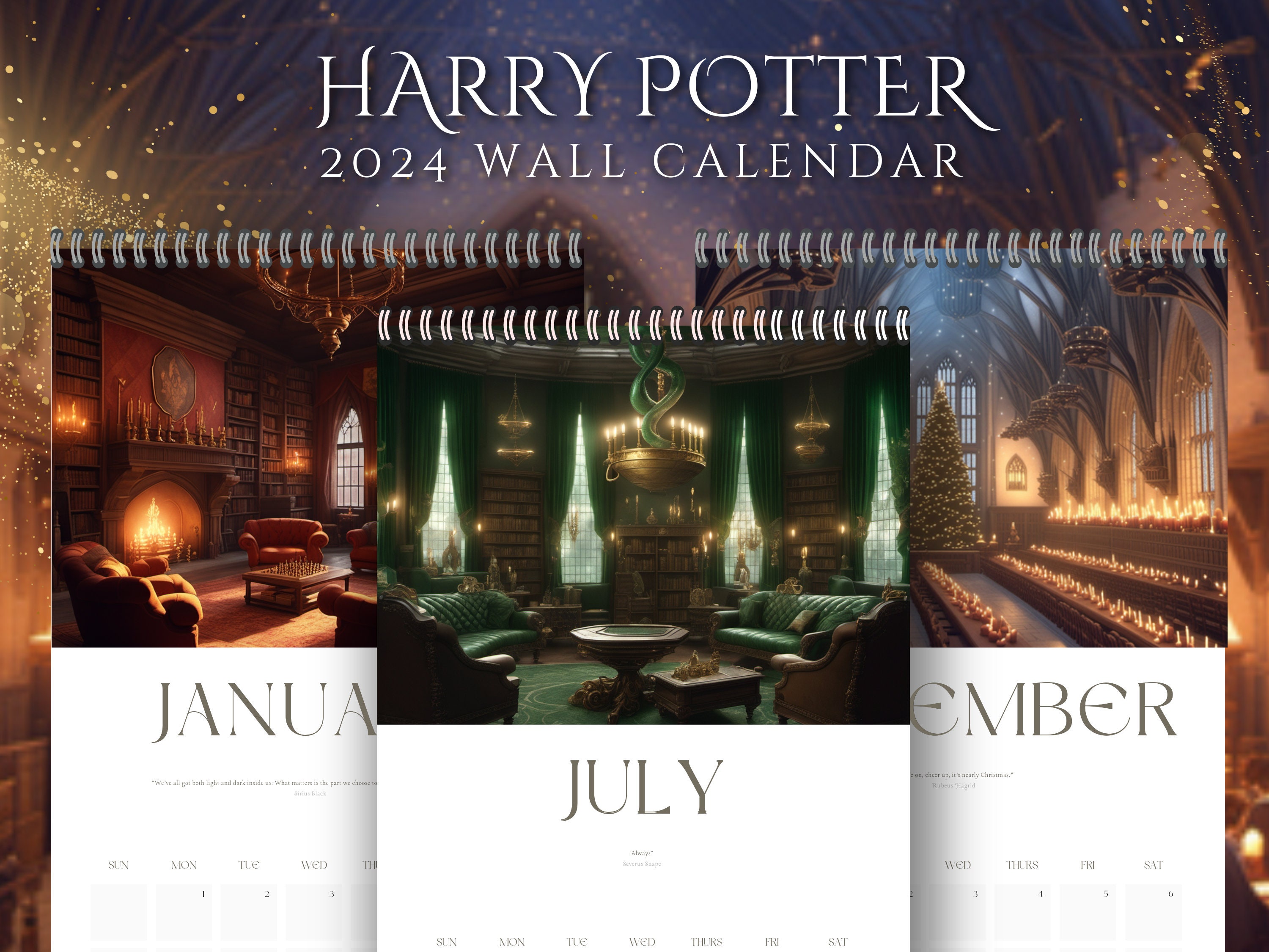 Calendrier Harry Potter 2024 A3