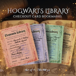 HP Library Checkout Cards [Printable Bookmarks]