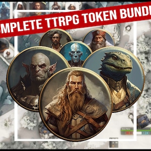 Meer dan 500 TTRPG-tokens! Bundelset voor Print/VTT en Roll20