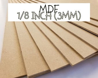 20 Pre-Cut MDF Sheets 1/8” (3mm) – Laser Cutting Wood Blanks for Glowforge, CNC & Crafts – Smooth Draftboard – 19” x 11.75” – Free Shipping