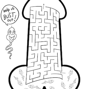 Bachelorette Party Coloring Page (maze)