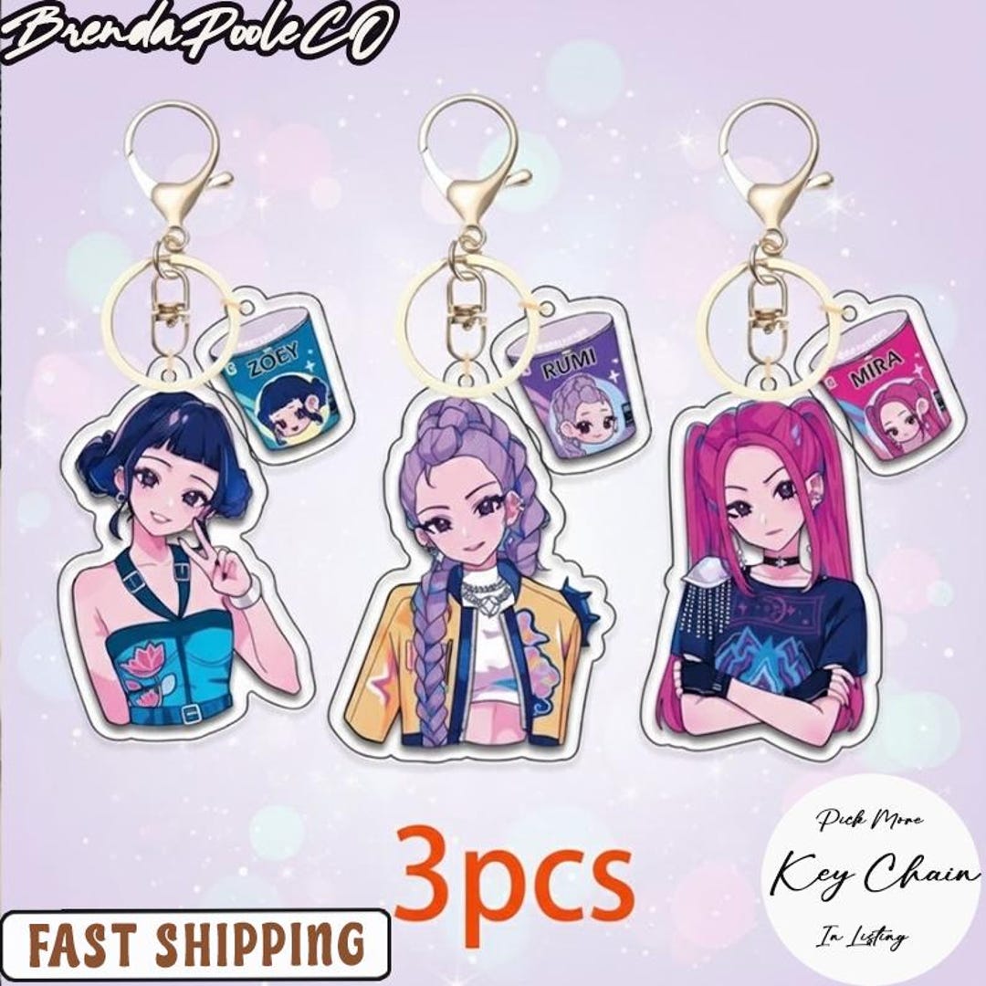Kpop Demon Hunters Huntrix Saja Boys Keychains for Accessories Jewelry ...