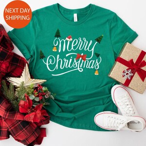 Merry Christmas T-shirt, Christmas Tree Tee, Merry Christmas Shirt, Christmas Gift, Cute Winter Top