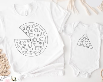 Dad and Baby Pizza Shirt, Dad and Son Matching Shirt, First Father's Day Shirt, Cool Dad Club, Dad Life Tee, Father and Daughter Shirt