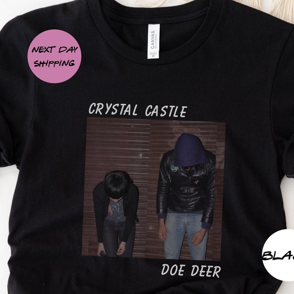 Crystal Castles Unisex T-Shirt - Music Band Graphic Tee - Printed Music Poster - Alice Glass and Ethan Kath Tee For Gift