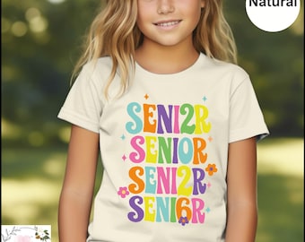 Colorful Senior 2026 Baby Bodysuit, Graduation Groovy Youth Tshirt, High School Senior Toddler Tee