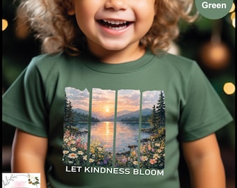 Floral Let Kindness Bloom Baby Bodysuit, Be Cool Youth Tee, Inspiration Toddler Shirt