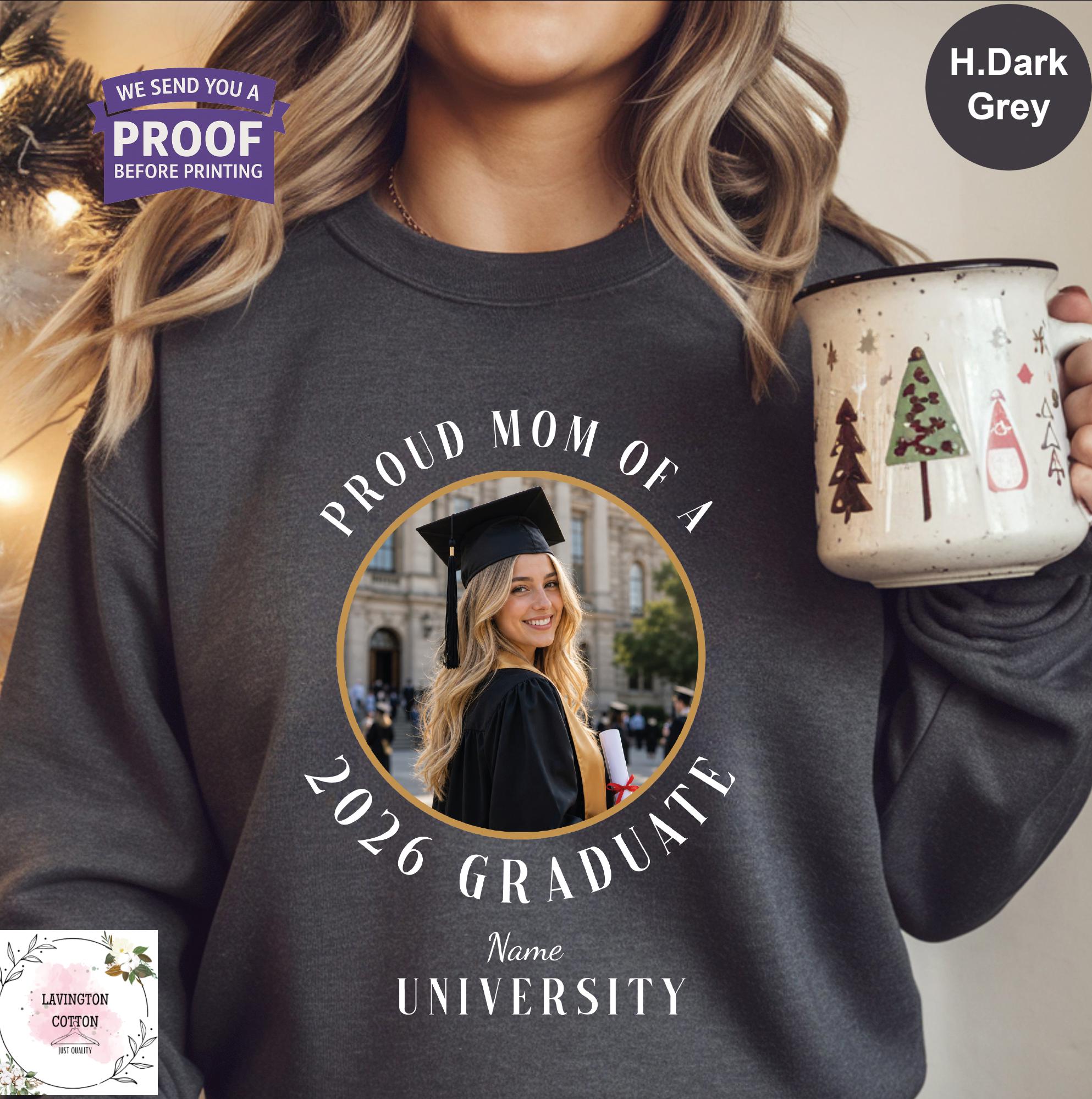 Personalized Proud 2026 Graduate Hoodie, Add The Photo Graduation Sweatshirt