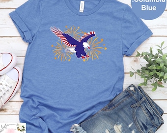 Patriotic Eagle Shirt, USA Flag Eagle Shirt, 4th of July Shirt, Independence Day Shirt, American Flag Eagle, Eagle Shirt, America Shirt