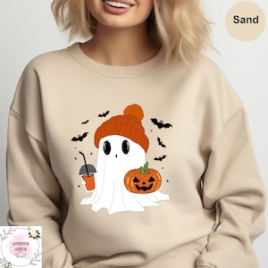 Halloween Ghost Sweatshirt, Cute Ghost Hoodie, Womens Halloween Sweatshirt, Cute Fall Hoodie, Spooky Season Shirt, Gift For Halloween